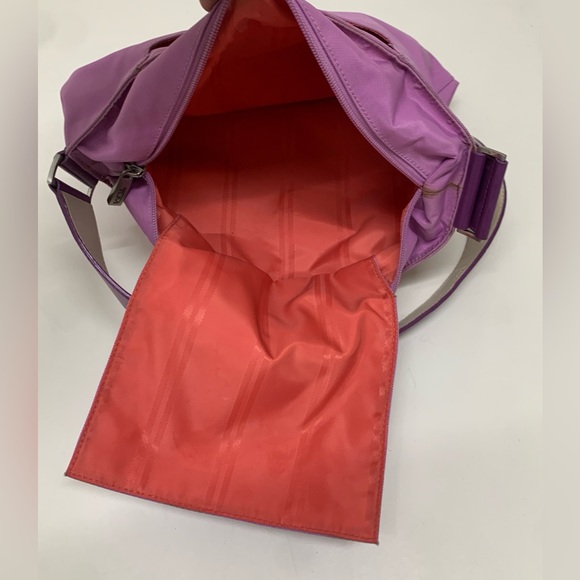 Tumi Magenta Lavender Durable Ballistic Nylon Tote Handbag Purse - Picture 12 of 15